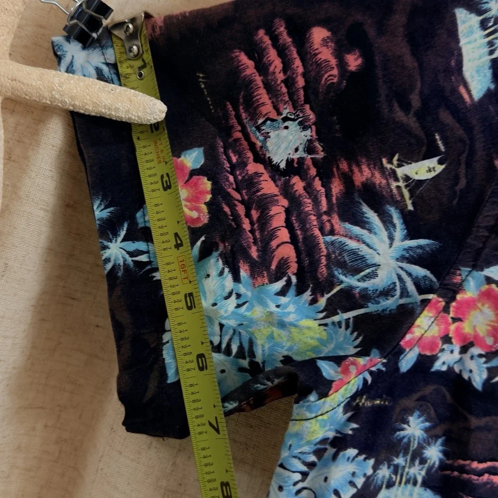 Men's Billabong Hawaiian Tiki 100% Cotton Short-Sleeve Button Shirt L– Excellent